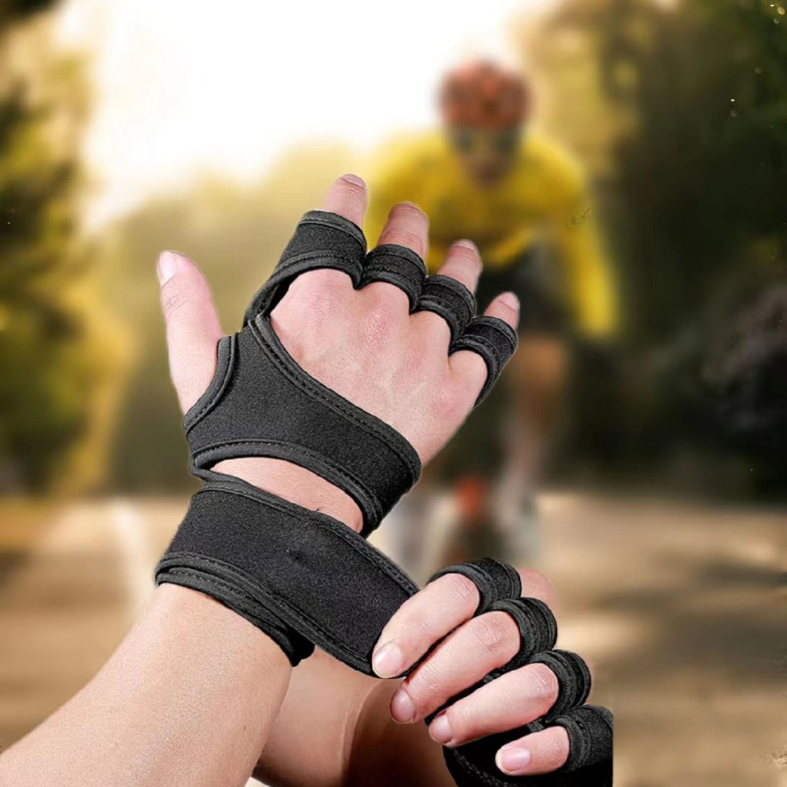 Weightlifting Gloves - زوج واحد من قفازات ركوب الدراجات