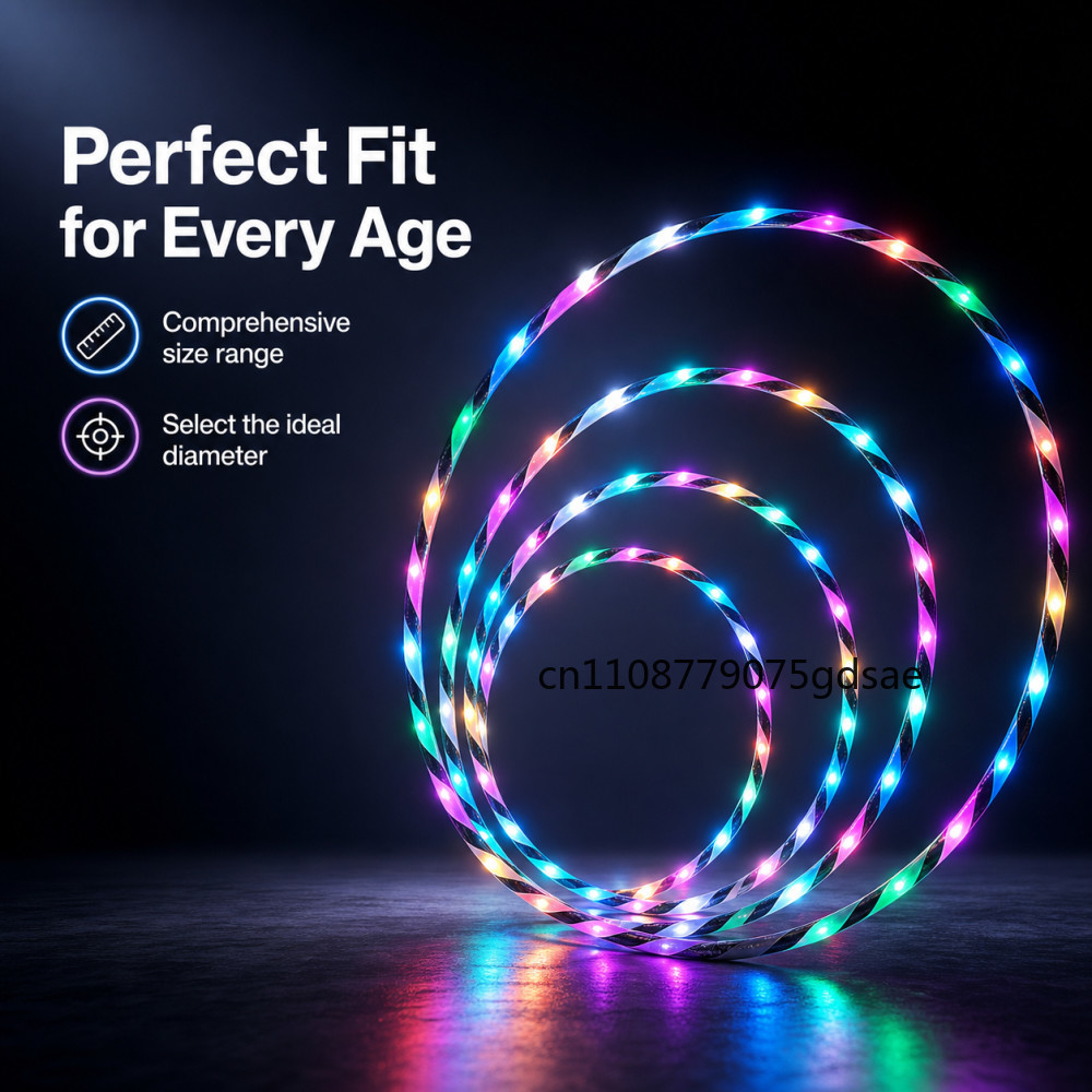 طوق رياضي مضيء LED بطول 60-90  - مراجعة Gymnastic Ring وسعره
