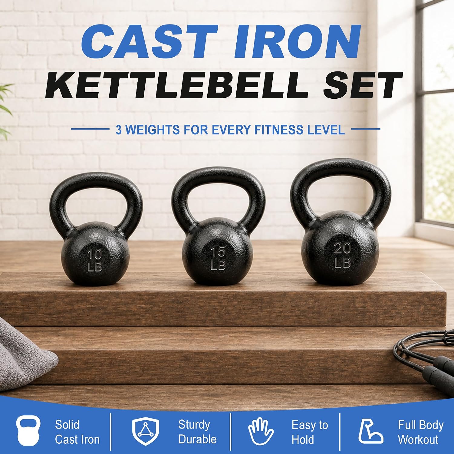أثقال كيتلبيل من الحديد الزهر، - مراجعة Kettlebell وسعره