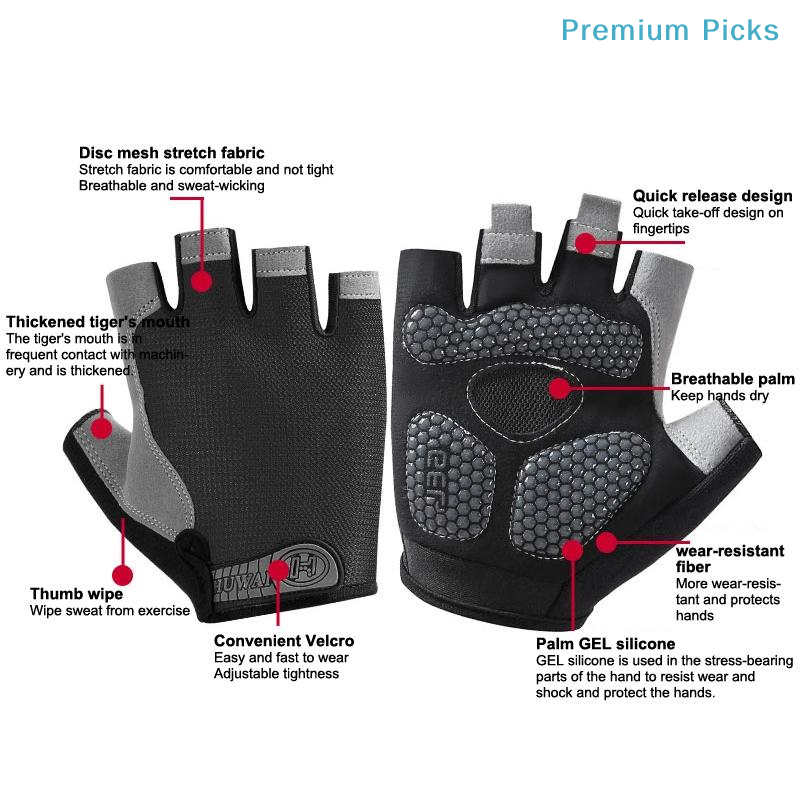 قفازات رياضية محمولة نصف إصبع  - مراجعة Weightlifting Gloves وسعره
