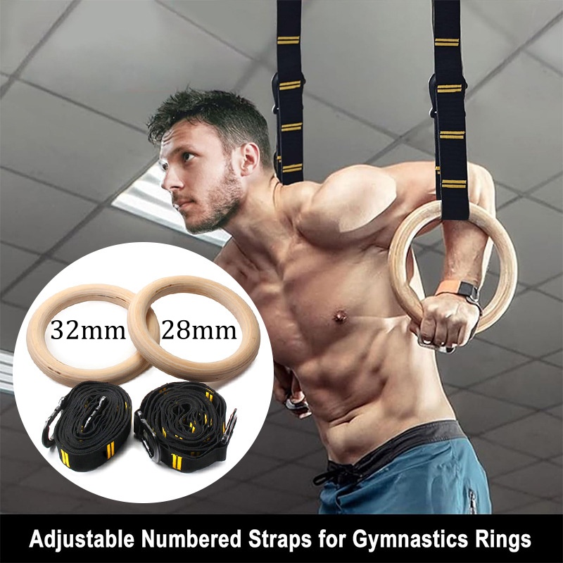 حلقات جمباز خشبية قابلة للتعلي - مراجعة Gymnastic Ring وسعره